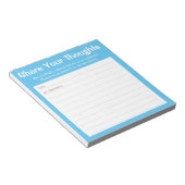 シンプルSky Blue Library / Business Comment Card ノートパッド (アングル)