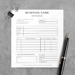 シンプルSmall Business Sales Client請求書メモ帳 ノートパッド