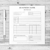 シンプルSmall Business Sales Client請求書メモ帳 ノートパッド