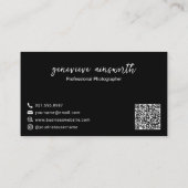 シンプルSocial Mediaアイコン(黒モダン) ロイヤリティカード (裏面)