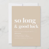シンプルSOLONGモダン Farewellパーティー招待状 招待状 (正面)