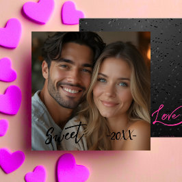 シンプルSweet & Love Photo Black シーズンカード