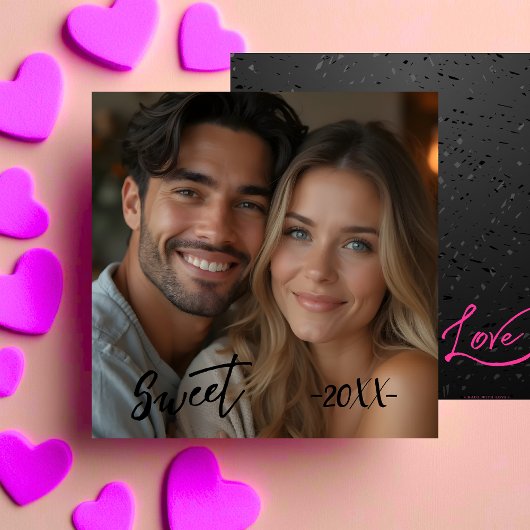 シンプルSweet & Love Photo Black シーズンカード