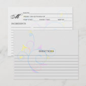 シンプルSwirl カラフル Iレシピカード ポストカード (正面/裏面)