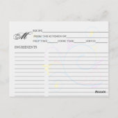シンプルSwirl カラフル Iレシピカード ポストカード (裏面)