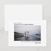 シンプルSymmetryモダン Minimalist Photo結婚's セーブザデート (正面/裏面)