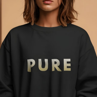 シンプルTシャツ ゴールドフォント シンプルデザイン スウェットシャツ