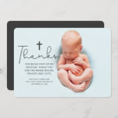 シンプルT&Pフォモダントクロスバプティスマ サンキューカード (正面/裏面)