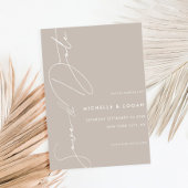 シンプルTaupe手書きモダンスクリプト セーブザデート