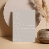 シンプルTaupe手書きモダンスクリプト セーブザデート