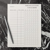 シンプルTearawayウィーモダンクリー投薬トラッカー ノートパッド