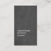 シンプルTextureエレガント Dark Grayコンサルタント 名刺 (正面)