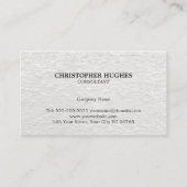 シンプルTextureエレガント White Consultant 名刺 (正面)