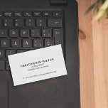 シンプルTextureエレガント White Consultant 名刺<br><div class="desc">テクスチエレガントャの白い背景を使用した名刺テンプレートのカスタマイズミニマルでクリーンなデザイン。弁護士、弁護士、コンサルタント、金融関連のプロフェッショナルに最適。</div>