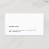 シンプルTextureエレガント White Consultant 名刺 (裏面)