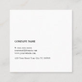 シンプルTexture Blueエレガント White Consultant スクエア名刺 (裏面)