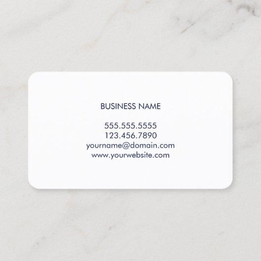 シンプルTexture Blueエレガント White Consultant 名刺 (裏面)