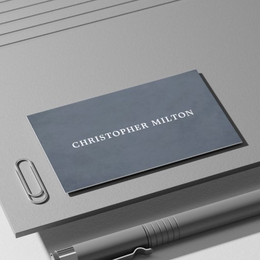 シンプルTexture Blueエレガント White Consultant 名刺