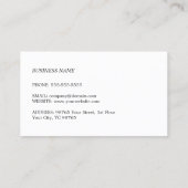 シンプルTexture Linenコンエレガントサルタント 名刺 (裏面)