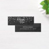 シンプルThank Youスクリプトグリッター結婚式の引き出物ラベル (デスク)