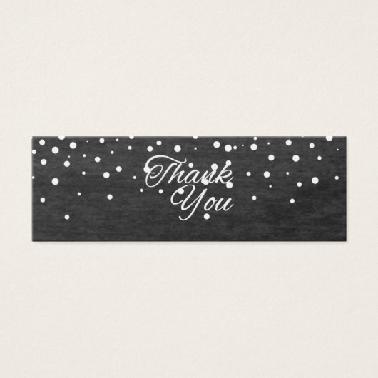 シンプルThank Youスクリプトグリッター結婚式の引き出物ラベル (正面)