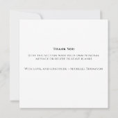 シンプルThank You書道スクリプトカスタム カード (裏面)