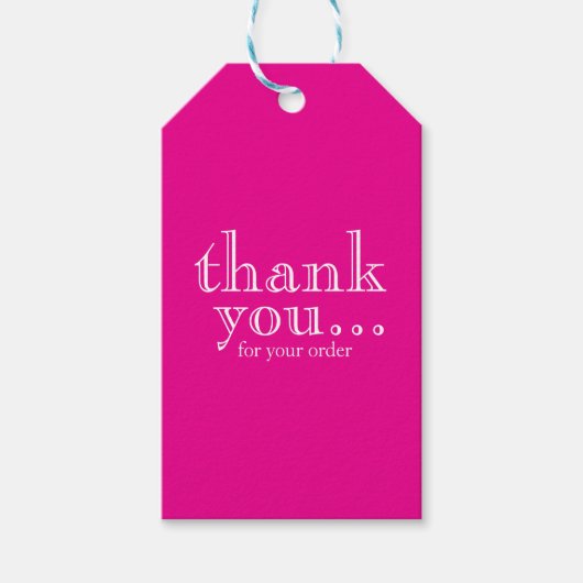 シンプルThank You Business Customer ギフトタグ (正面)
