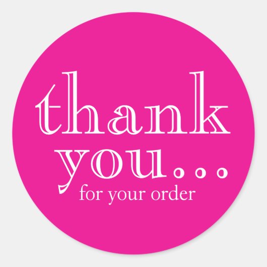 シンプルThank You Business Customer ラウンドシール (正面)