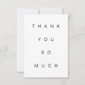 シンプルThank You Much Flat Card サンキューカード (正面)