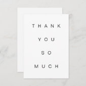 シンプルThank You Much Flat Card サンキューカード (正面/裏面)