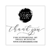 シンプルThank You Script Businessブランディングロゴ ラバースタンプ (インプリント)