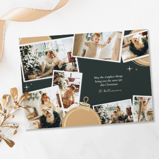 シンプルThings 7 Photo Collageクリスマス シーズンカード