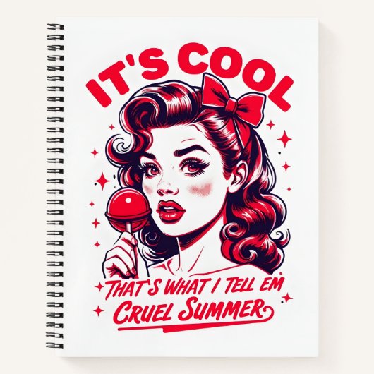 シンプルThiral Summer 1950のデザイン – ノートブック (正面)