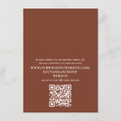 シンプルTimeline結婚 Terracotta QRコード詳細 エンクロージャーカード (裏面)