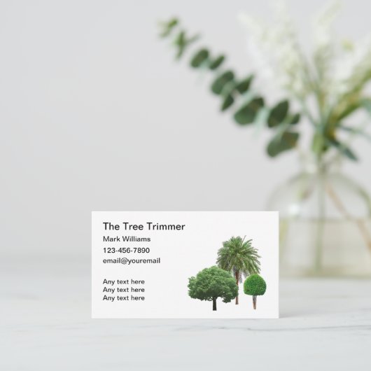 シンプルTree Trimming Service Business Card 名刺 (スタンド正面)
