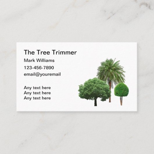 シンプルTree Trimming Service Business Card 名刺 (正面)