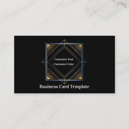 シンプルTriangle Sun Metallic Classy Business Card 名刺 (正面)