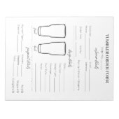 シンプルTumbler Mug Cupビジネス注文型枠一覧 ノートパッド (正面)