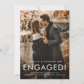 シンプルType 2フォト結婚婚約パーティ 招待状 (正面)