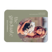 シンプルType Sage Green Photo Grad発表 マグネット (横)