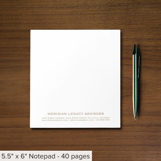 シンプルTypographic Business Notepad ノートパッド