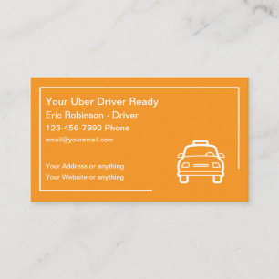 シンプルUberドライバの名刺デザイン 名刺