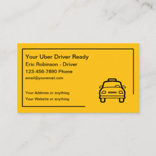 シンプルUberドライバの名刺デザイン 名刺