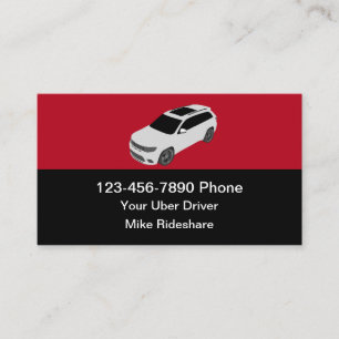 シンプルUBER運転手タクシーサービス 名刺