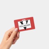 シンプルV – ボランティア バッジ (手持ち)