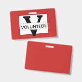 シンプルV – ボランティア バッジ (表裏)