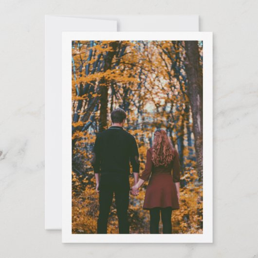 シンプルVellumフォトウェディングモダンレセプション 招待状 (裏面)