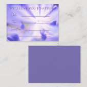 シンプルVIOLETエレガント招待状 ノートカード (正面/裏面)