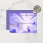 シンプルVIOLETエレガント招待状 ノートカード (正面/裏面インサイチュ)