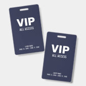 シンプルVIPオールアクセスパス イベントID バッジ (正面＆裏面)